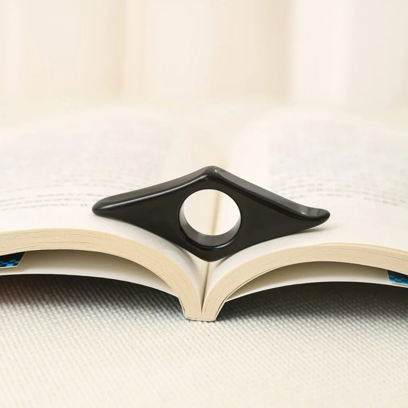 Reading Acrylic Bookmark Thumb Book Clip Ring Accessory Teacher