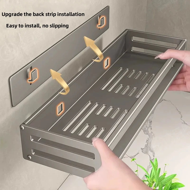 Shower Corner Shelf Without Drilling Aluminum Bathroom Towel Bar