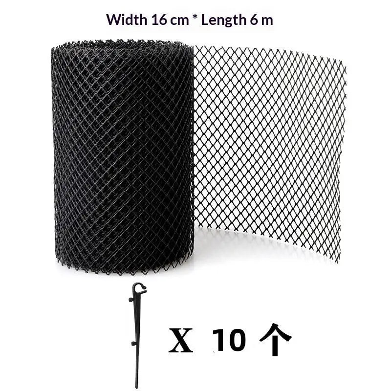 Gutter Guard Mesh Roll 10 Hooks Plastic Leaffilter Bird Blocker Net