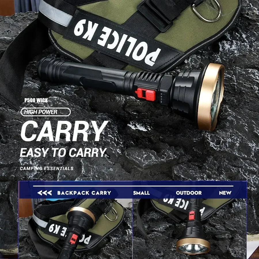 ESMARTER 800 Lumen USB Rechargeable LED Tactical Flashlight