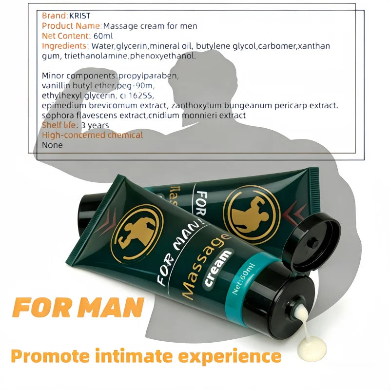 60ml KRIST Herbal Massage Balm For Men Private & Body Universal Zpaxo