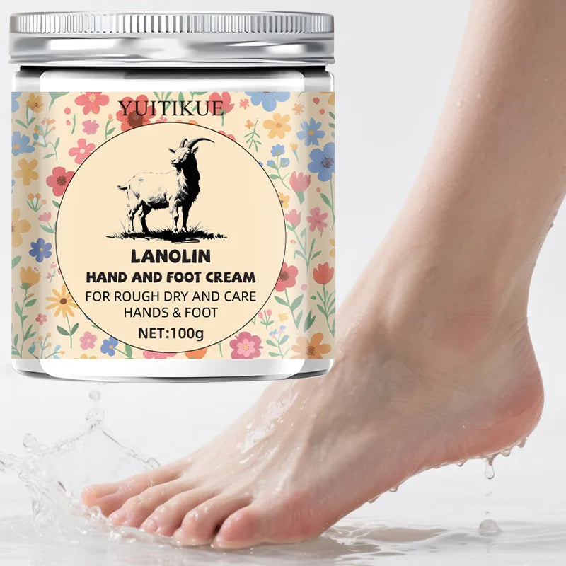 YUITIKUE Lanolin Hand & Foot Cream 100g – Dry Skin Relief Hand & Foot Cream Zpaxo