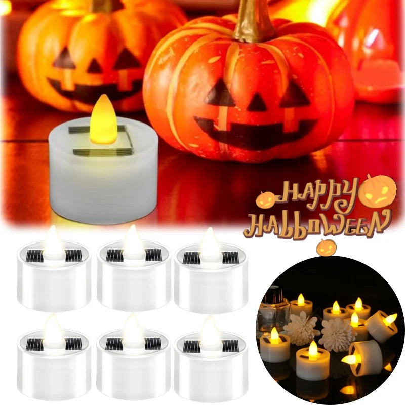 High-quality Reusable Flameless Flickering LED Solar Tealight Candles
