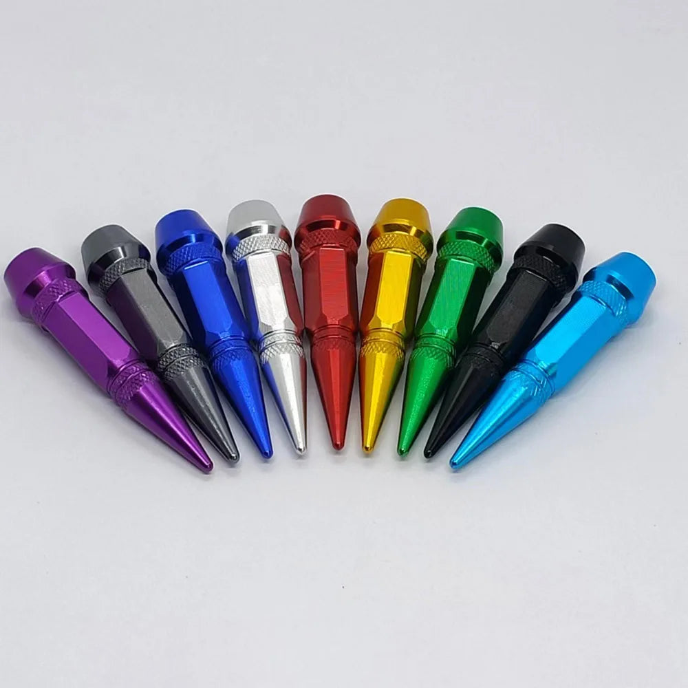 4-Pack 60mm Aluminum Tire Valve Stem Caps – Car, Truck & Moto