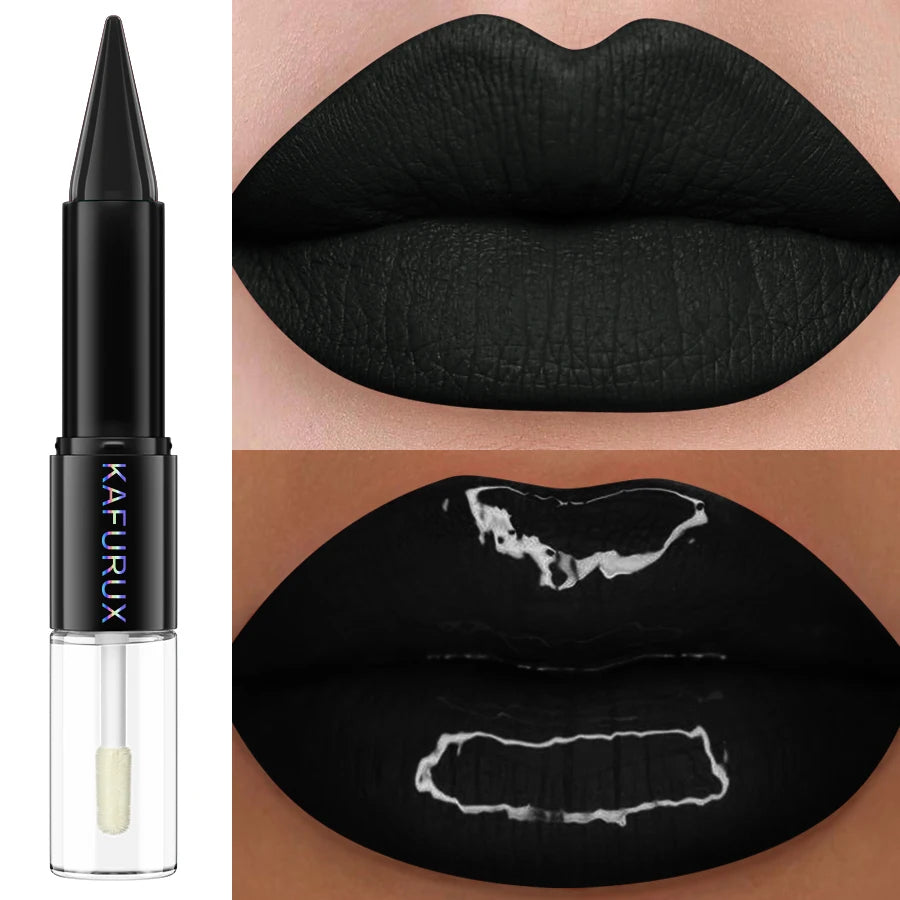 Waterproof 1 Double Head Lipstick Lip Coat Long Lasting 24HR Makeup Zpaxo 15