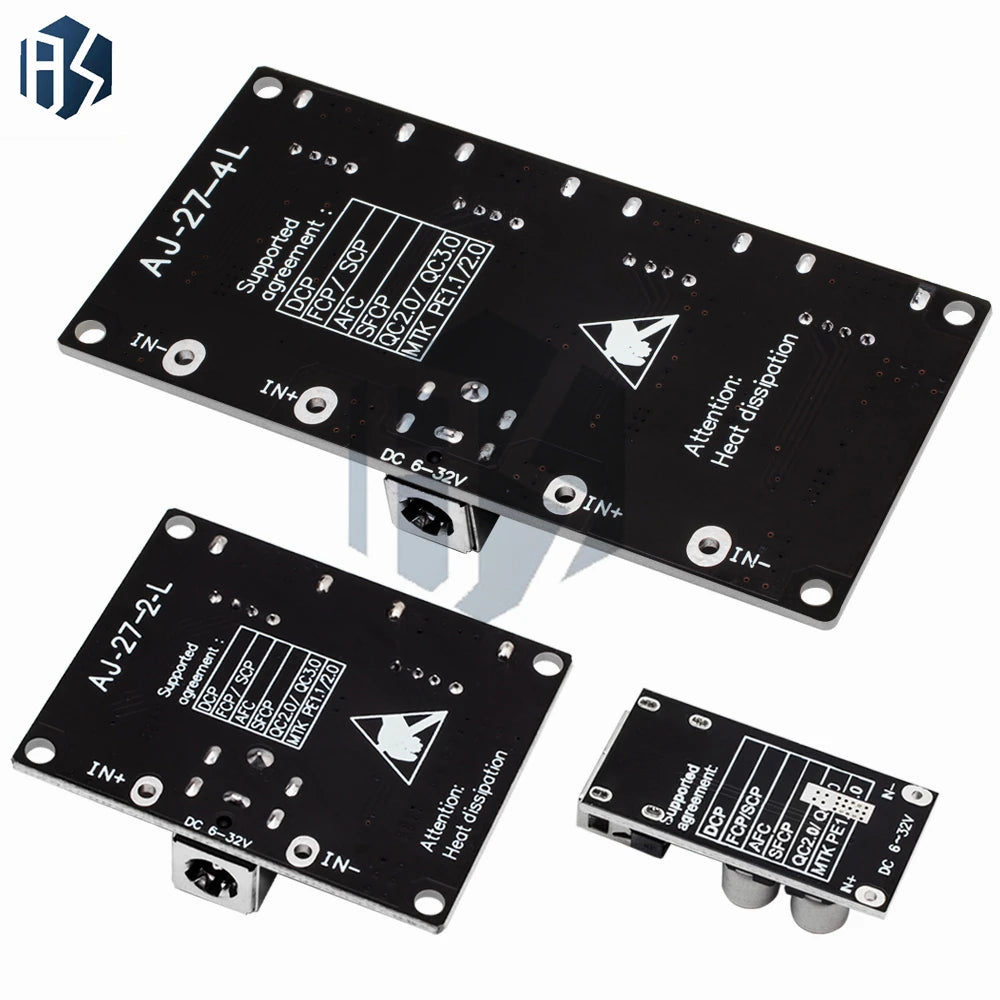 USB QC3.0 QC2.0 DC-DC Buck Converter Charging Step Down Module 6-32V 9V 12V 24V to Fast Quick Charger Circuit Board 3V 5V 12V Zpaxo