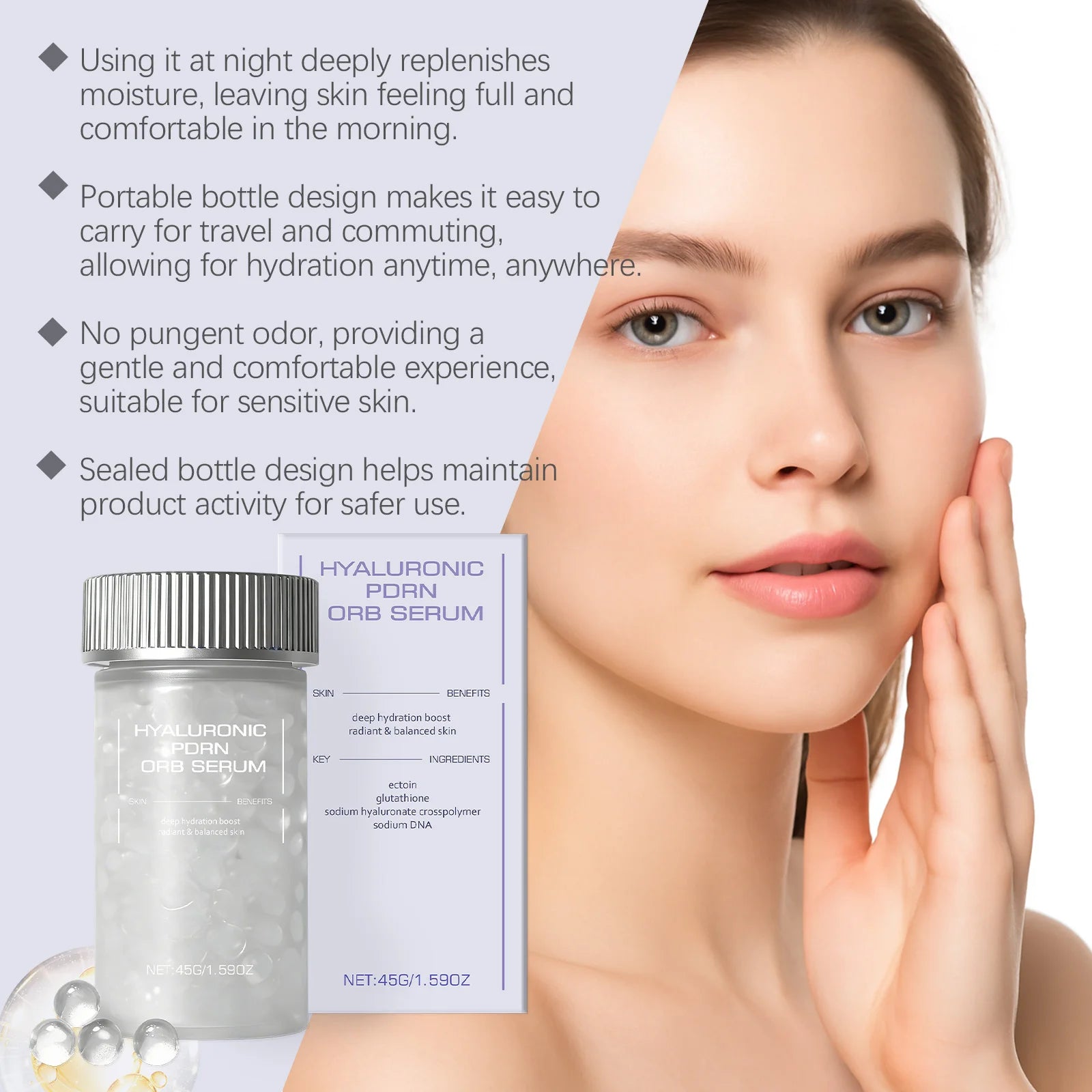 Hoygi Hyaluronic PDRN ORB Serum – Firming Deep Hydration Face Serum Zpaxo