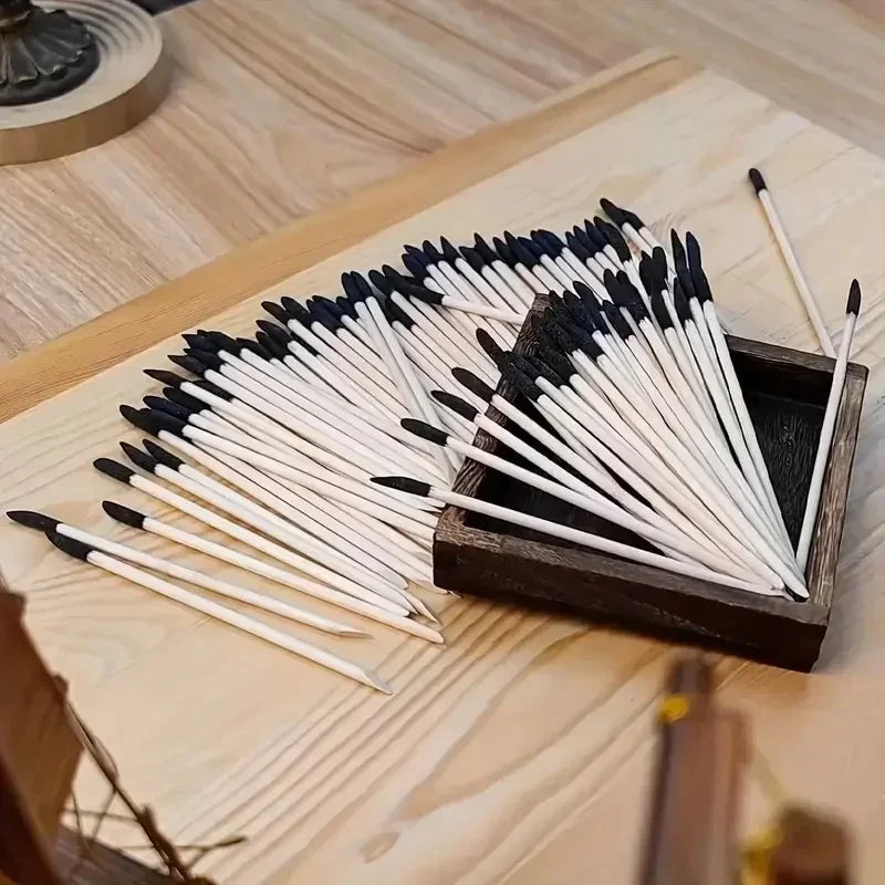 10-100PCS Fine Detailing Sanding Sticks Matchstick Twigs Durable Sanding Tools for Plastic Models,Wood Polishing & Hobby DIY Zpaxo