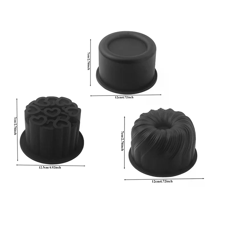 Round Rotating Heart Flower Basket Coil Texture Design French Mousse Zpaxo