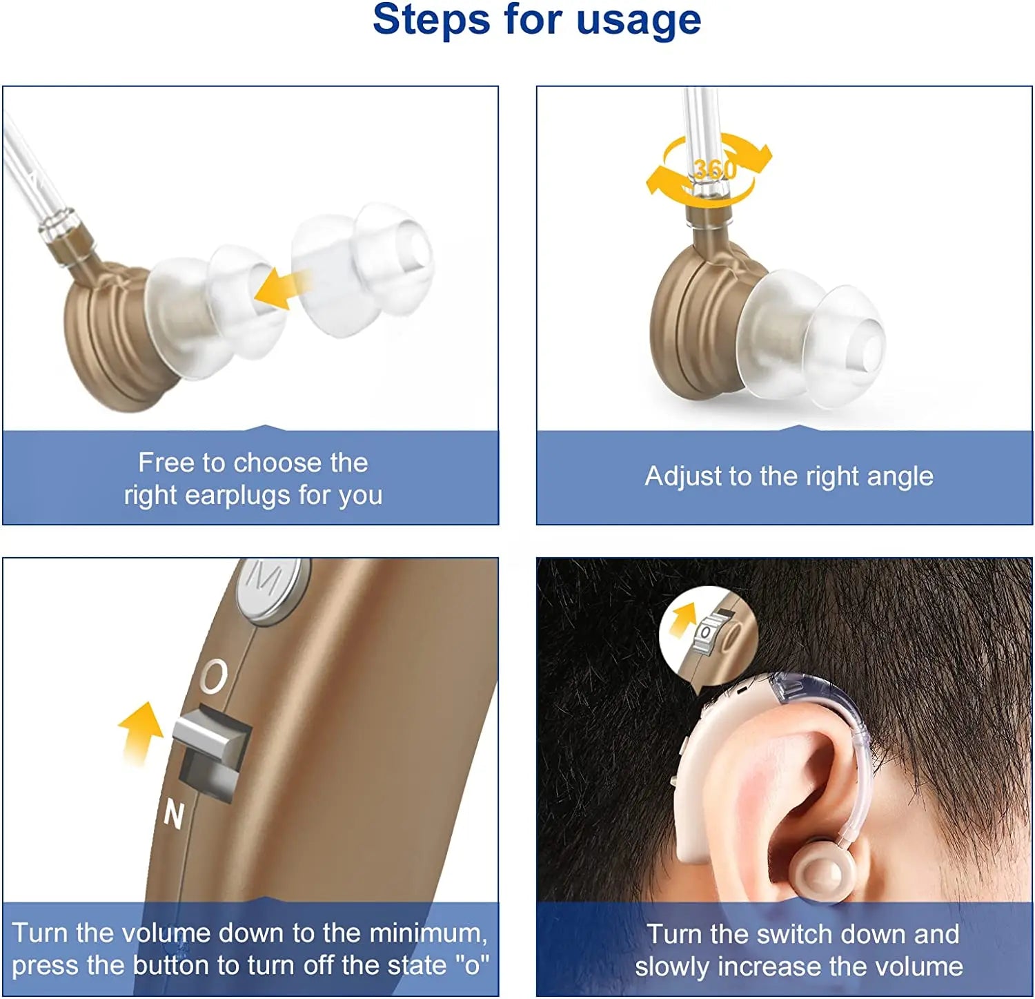 Hearing AIDS Adults Amplifiers Clear Sound Reproduction Noise