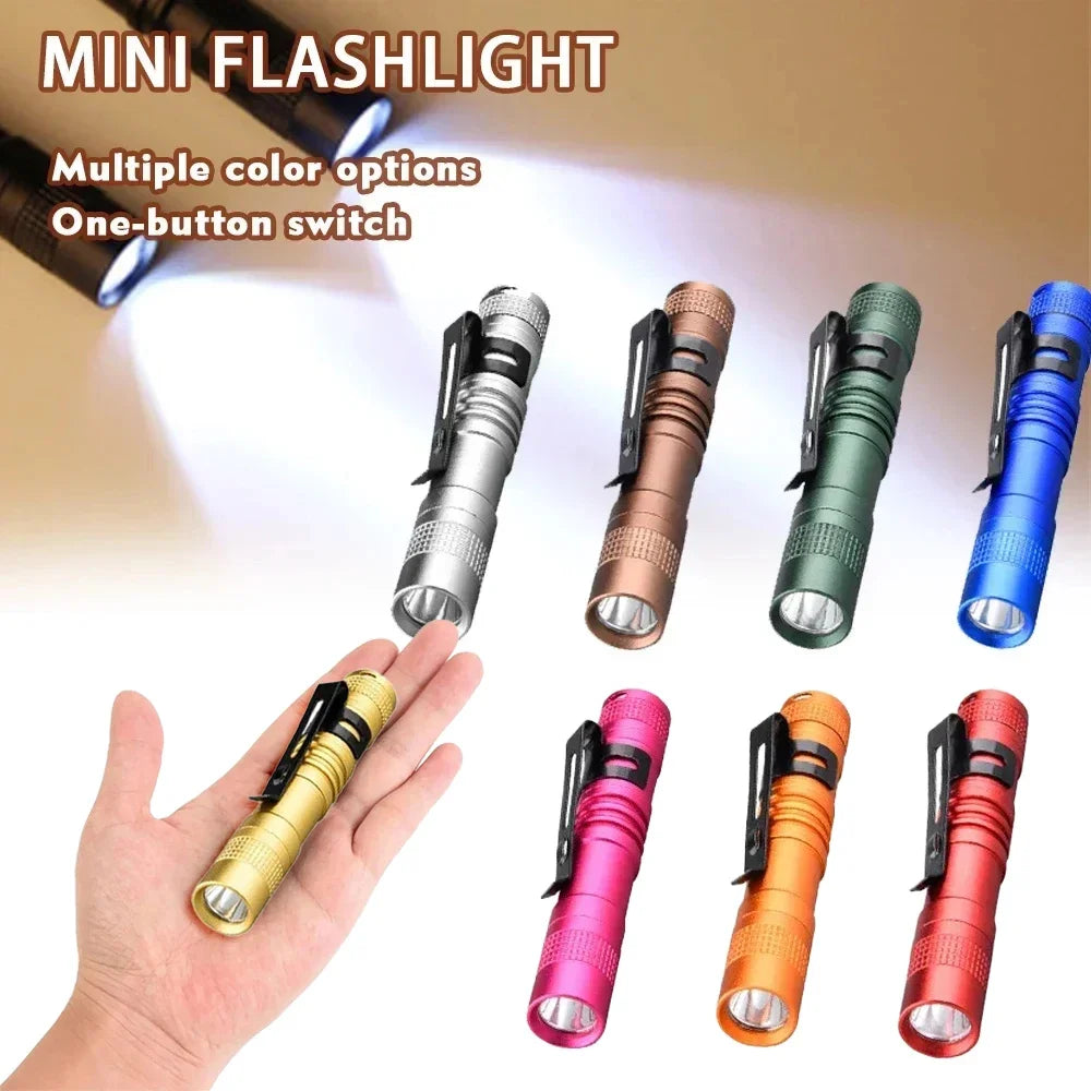 Mini LED Pen Light Flashlight 300LM – AAA Aluminum Torch