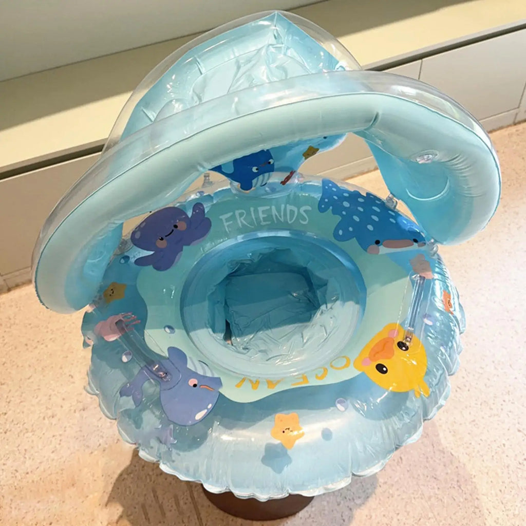 Sunshade Swim Ring Inflatable Pool Float Tube Swimming Circle