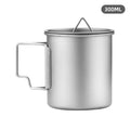 Outdoor Titanium Lightweight Portable Tea Coffee Cup Folding Handle