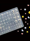3D Starburst & Heart Silicone Molds – Nail Art & Epoxy Resin Resin Craft Mold Zpaxo 1pc