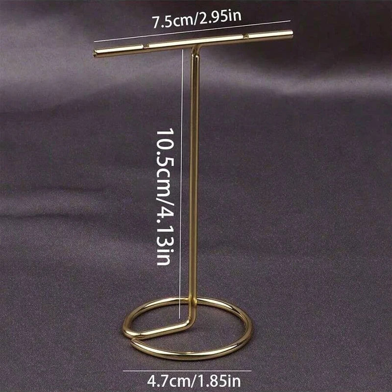 Metal Jewelry Bracelet Storage Display Chain Watch T-bar Rack