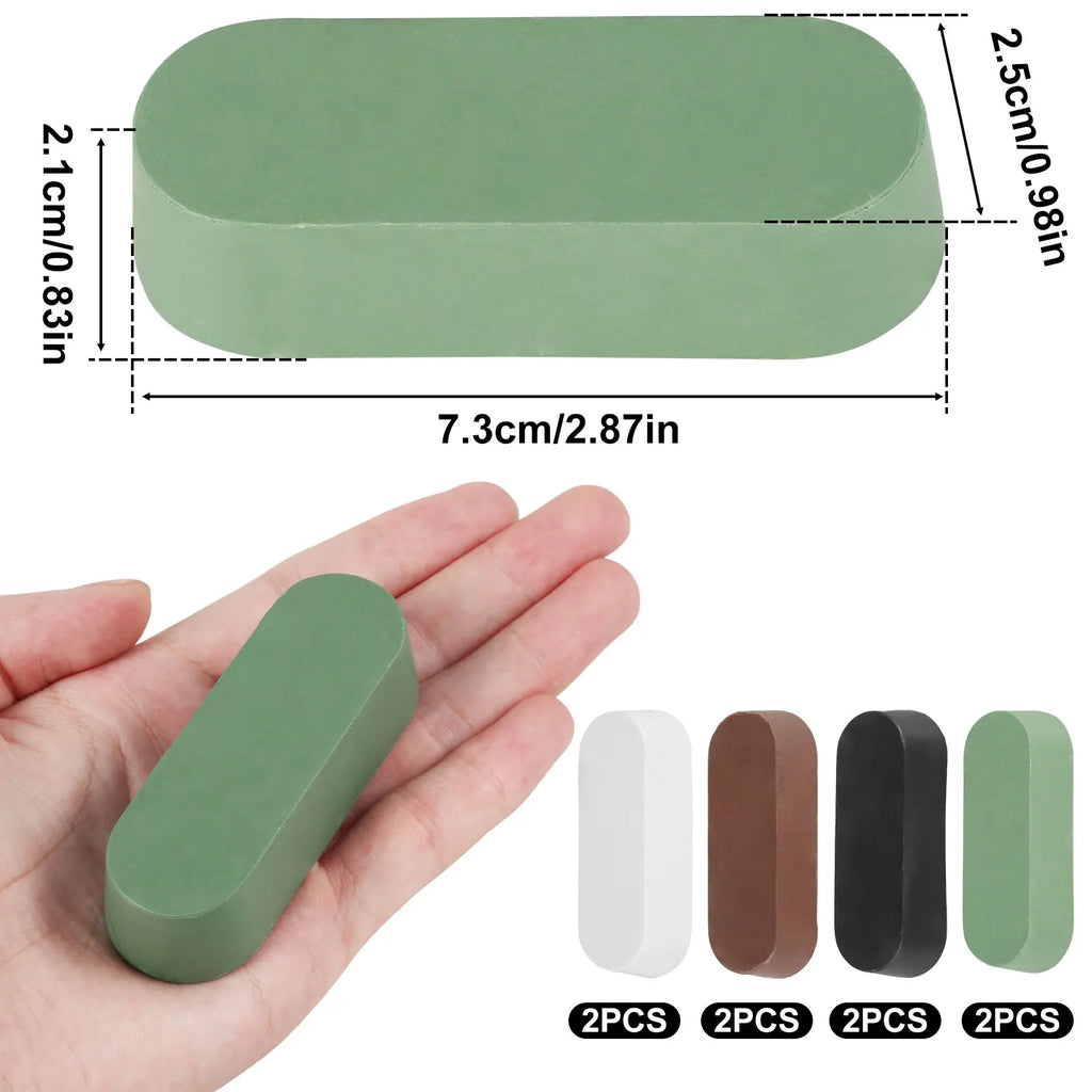 8/16PC Polishing Compound Kit Durable Buffing Polishing Compound Premium Honing Compound Set Cutter Jewelry Metal Polishing Bar Zpaxo