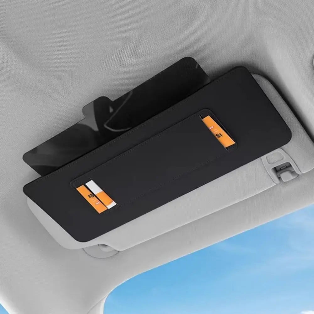 Anti-glare Car Auto Sun Visor Retractable PU Leather Sunshade Plate Zpaxo
