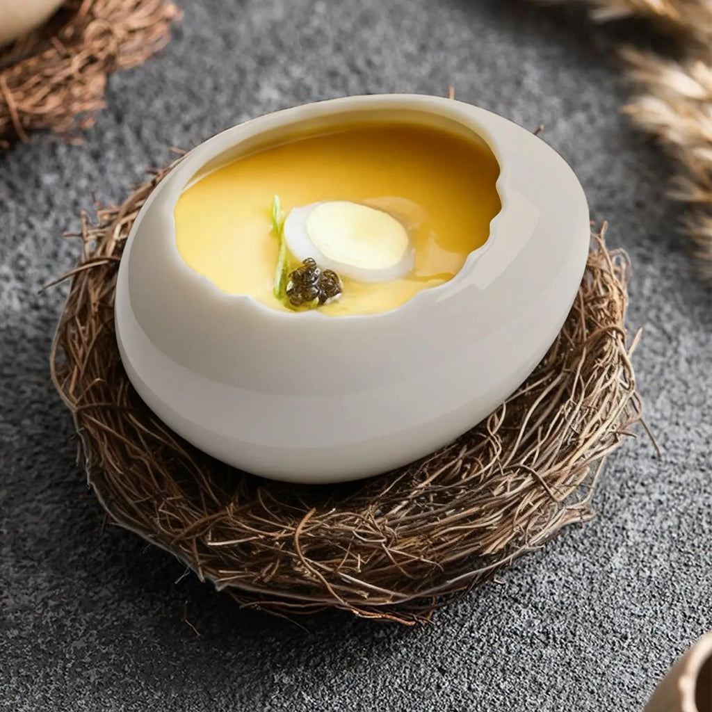 Salad Bowl Rustic Serving Container Table Decor Steamed Egg Snack