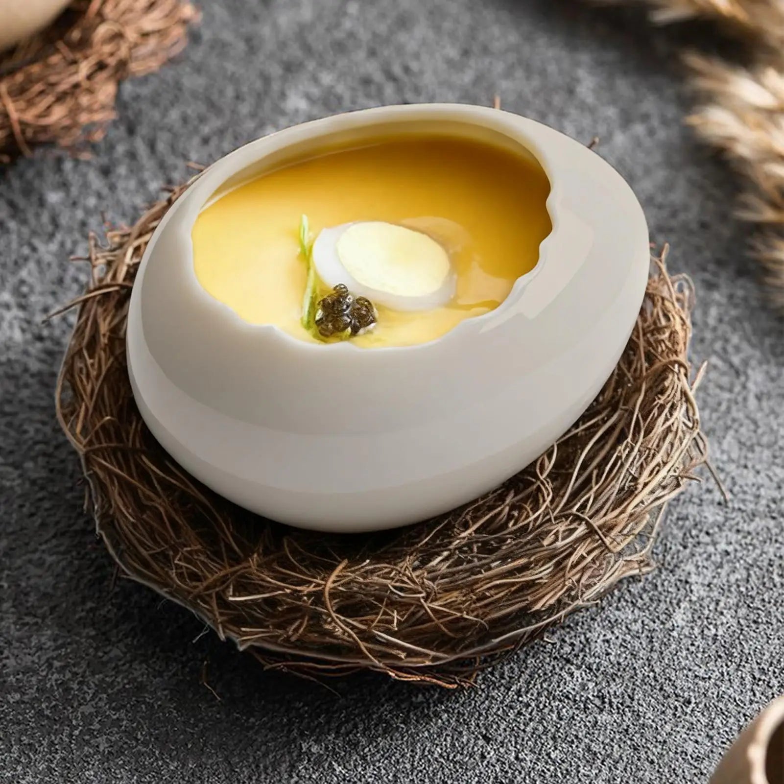 Salad Bowl Rustic Serving Container Table Decor Steamed Egg Snack