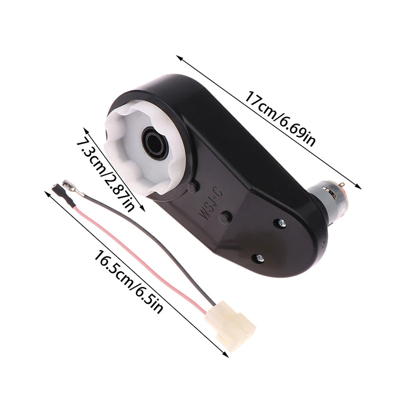 RS390 Electric Motor Gearbox for Kids Ride-On Cars – 6V/12V