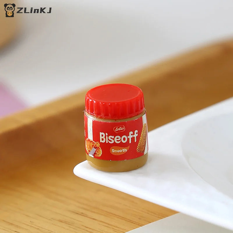 Miniature Dollhouse Simulation Peanut Butter Model Decor Toy Doll Zpaxo
