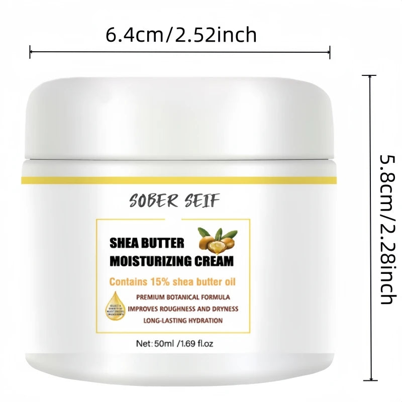 Hyaluronic Acid Shea Butter Long‑Lasting Moisturizer 50ml Improve Dry Flaky Skin Care Cream Zpaxo 1pcs