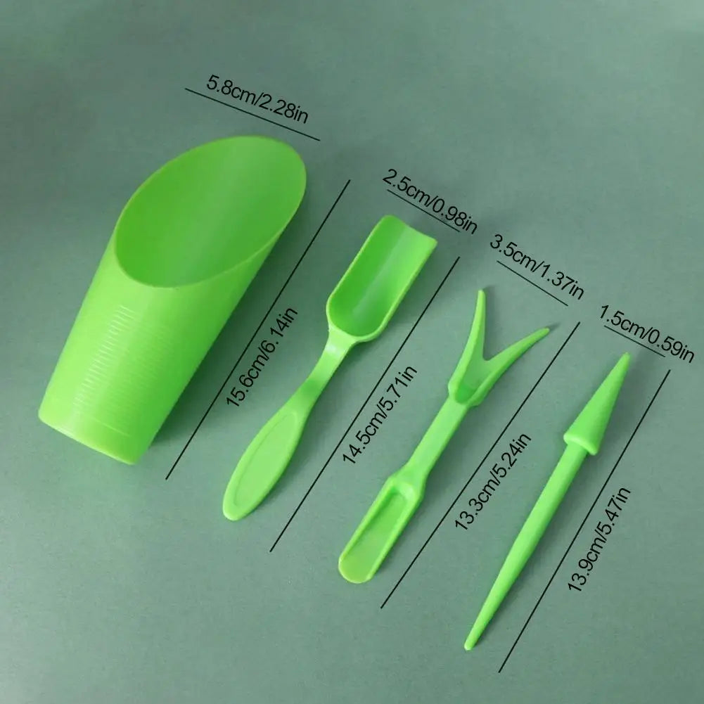 4-Piece Mini Garden Tool Set for Succulents & Potted Plants Mini Garden Tool Set Zpaxo