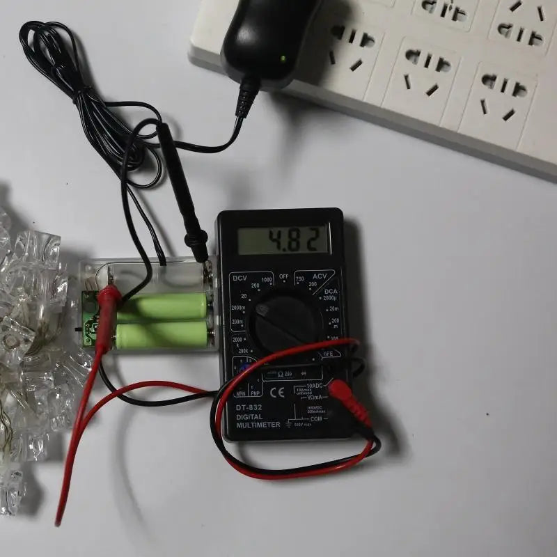 652F US to AA Battery Cable Replace 2AA to 8AA Battery for Holiday Lights Walkie Talkie Supply Cable Adapter Zpaxo