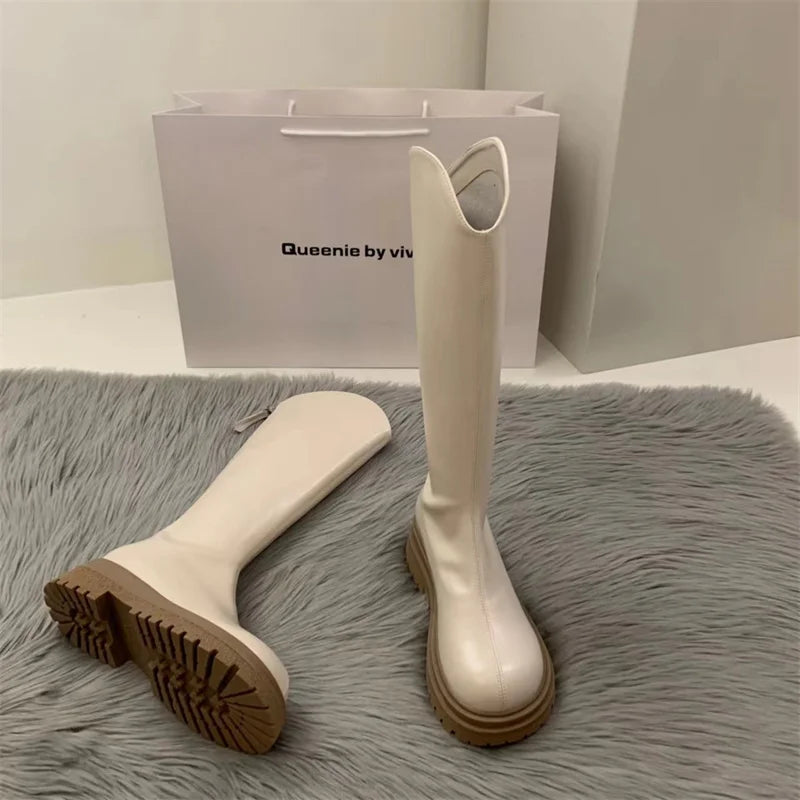 2023 Slim Woman Boots Fashion Women Knee-high Heel Women's Shoes Zpaxo