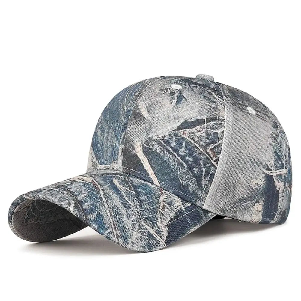 Washed Cotton Graffiti Print Baseball Cap Hip Hop Adjustable Streetwear Hats Abstract Sunscreen Sun Hat For Man Women Unisex Zpaxo