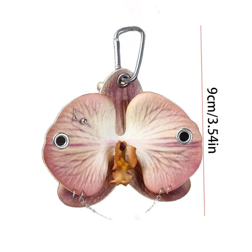 Phone Charms Phalaenopsis Orchid Keychain Rivet Elegant Imitation Flower Pendant Fashion Decoration Bag Pendant Women Girls Zpaxo