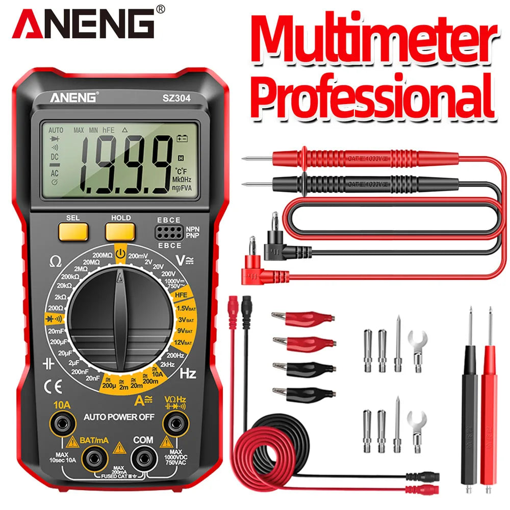 Multifunction Digital Tester Multimete ANENG SZ304 True RMS Handheld