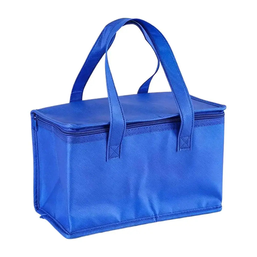 Insulated Cooler Lunch Bag S/M/L | Waterproof Thermal Tote Insulated Lunch Bag Zpaxo Blue M