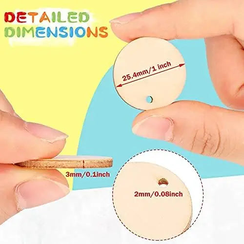 Unfinished Wood Circle Pendants 50/100 Pcs – Round Wooden Discs Wood Craft Blanks Zpaxo