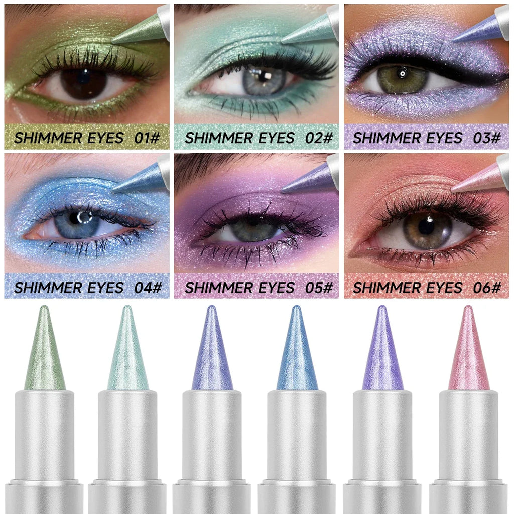 1PC Long-lasting Pointed Eye Shadow Stick, Pearlescent Metal, Precise Application, Lightweight and Durable Zpaxo