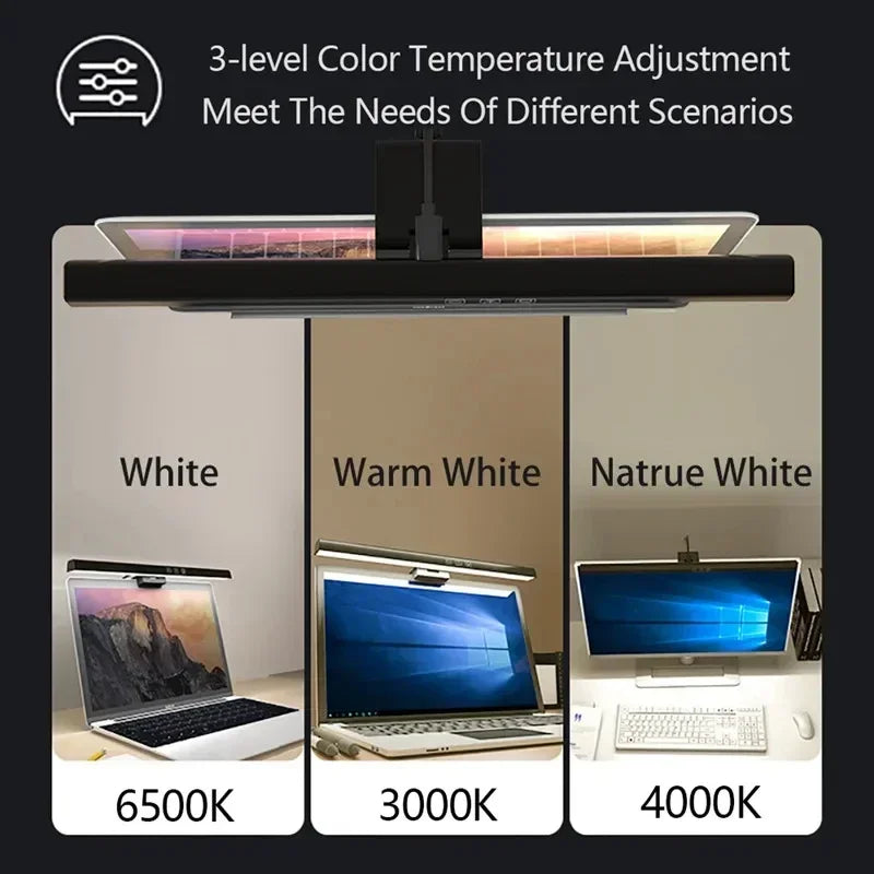 2-Pack 33cm LED Monitor Light Bar – USB Dimmable Desk Lamp