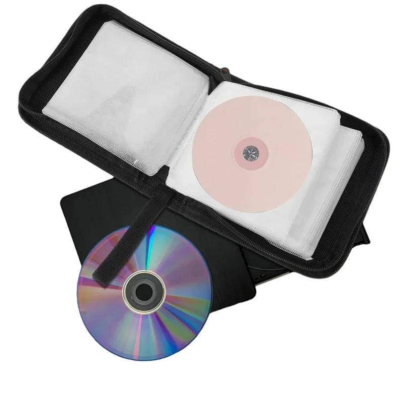 1Pc 40Tablets CD DVD Discs Oxford Handbags Storage Case CD/DVD Case CD Case Storage DVD Organizer Case DVD Booklet Holder Zpaxo