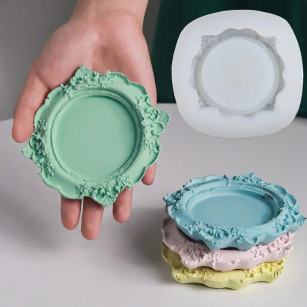 Baroque Lace Silicone Mold – Resin, Concrete & Cake Tray DIY