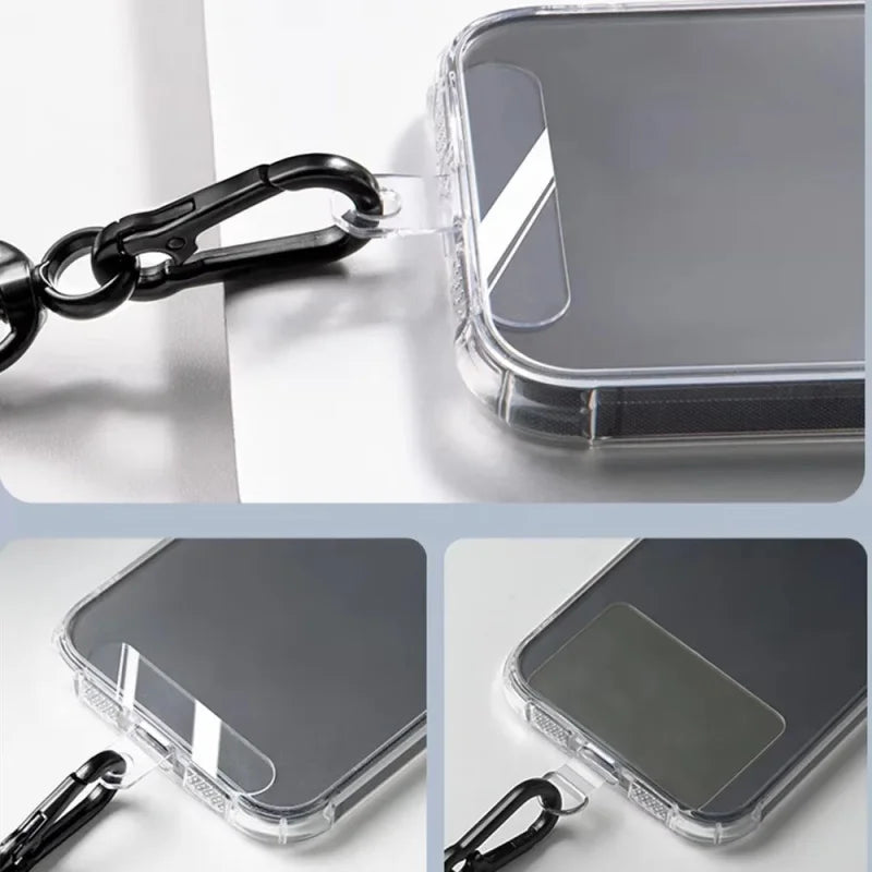 Transparent Phone Lanyard Patch Card | TPU Strap Connector