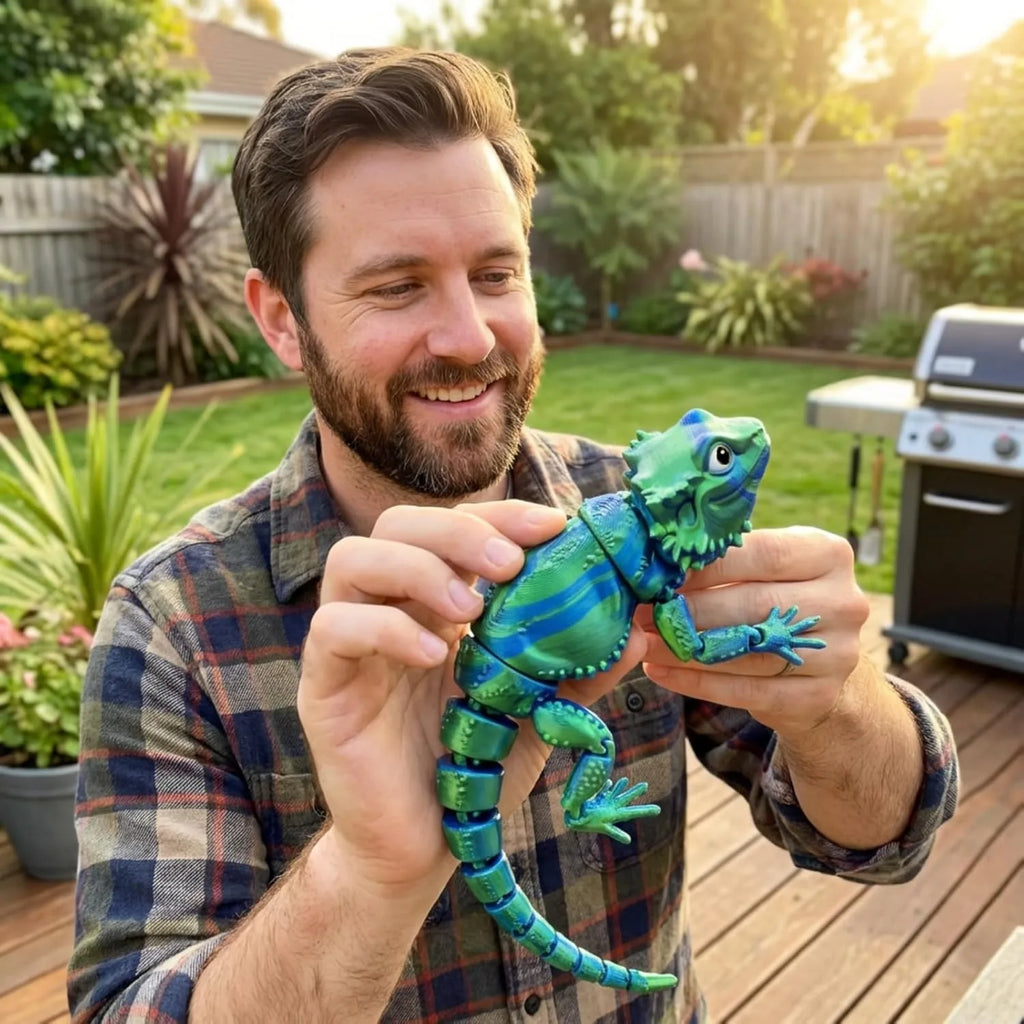 3D Printed Bearded Dragon Animals Flexible Articulated Stuff Home