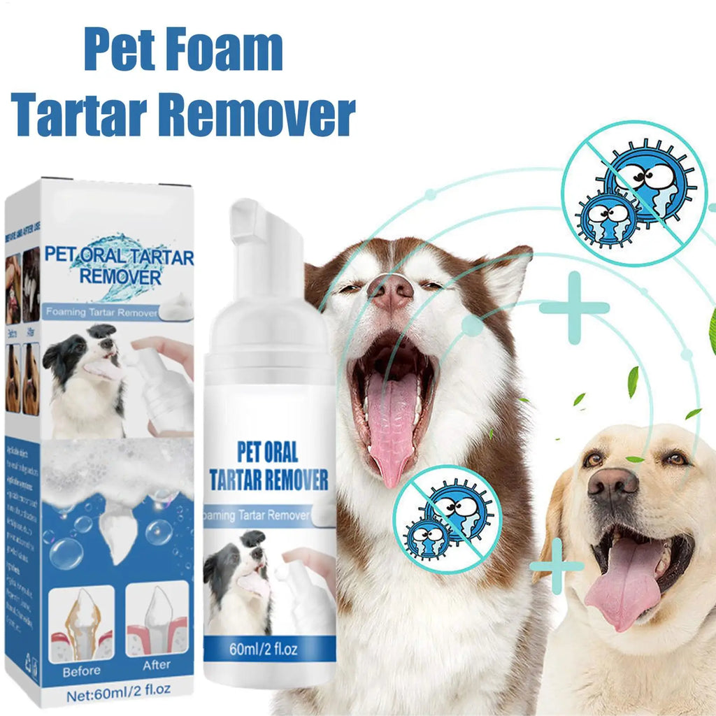 Dog Teeth Cleaning Foam Cat Breath Freshener Control Tarter Plaques