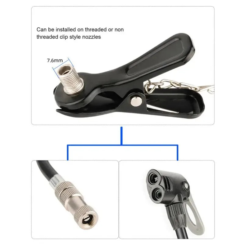 Bicycle Tire Inflator Nozzle & Bike Pump Adapter Valve Bike Pump Adapter Zpaxo