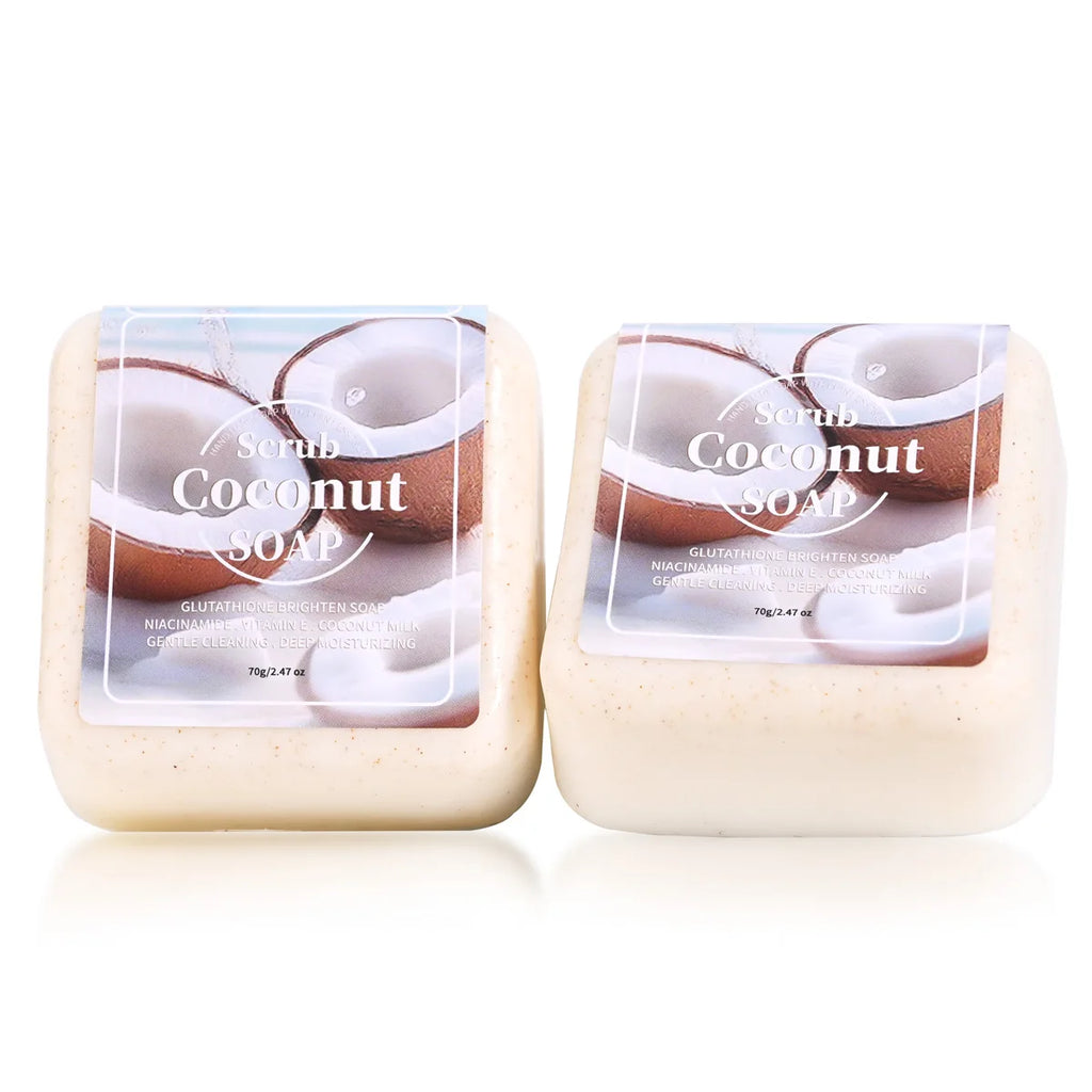 Coconut Glutathione Whitening Handmade Soap – Natural Plant Oil Whitening Bar Soap Zpaxo