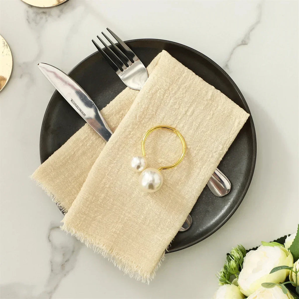 Napkins Linen Pink Cloth Dinner 30x30cm Cotton Parties Weddings