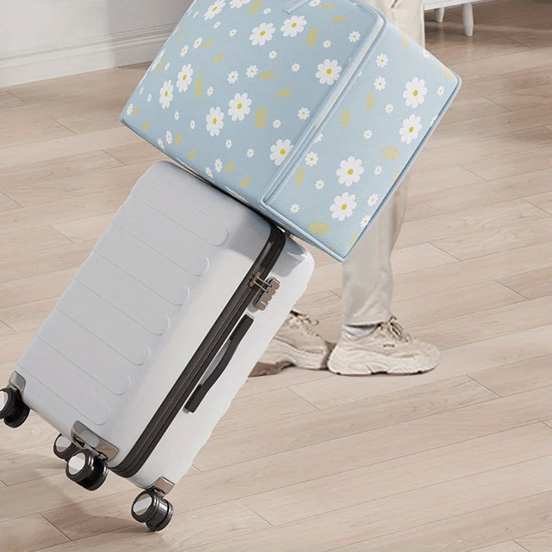Large Quilt Storage Bag – Folding Moving Bag with Handles Quilt Storage Bag Zpaxo