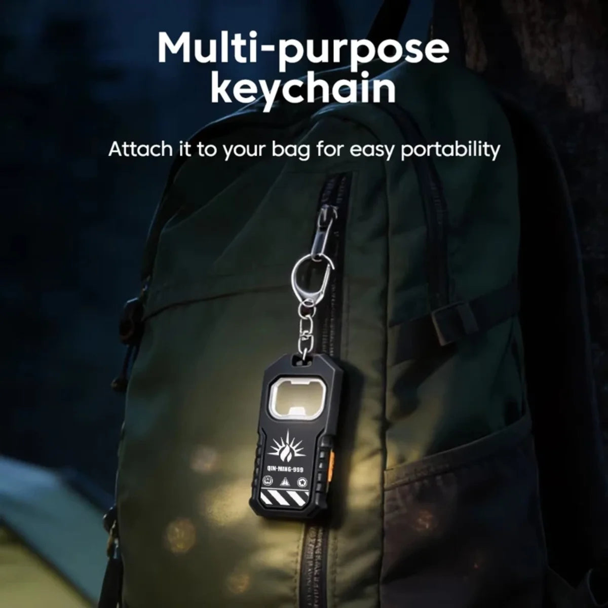 KDULIT Mini COB Keychain Flashlight – Type-C Rechargeable Torch