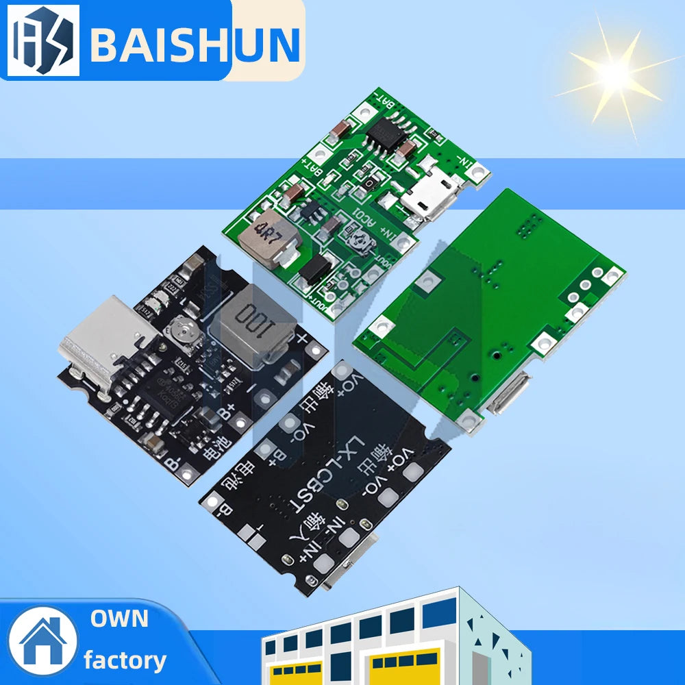 TP4056 Li-ion 18650 3 7V-4 2V Dual-mode Charger Boost Module 5V 1A Zpaxo