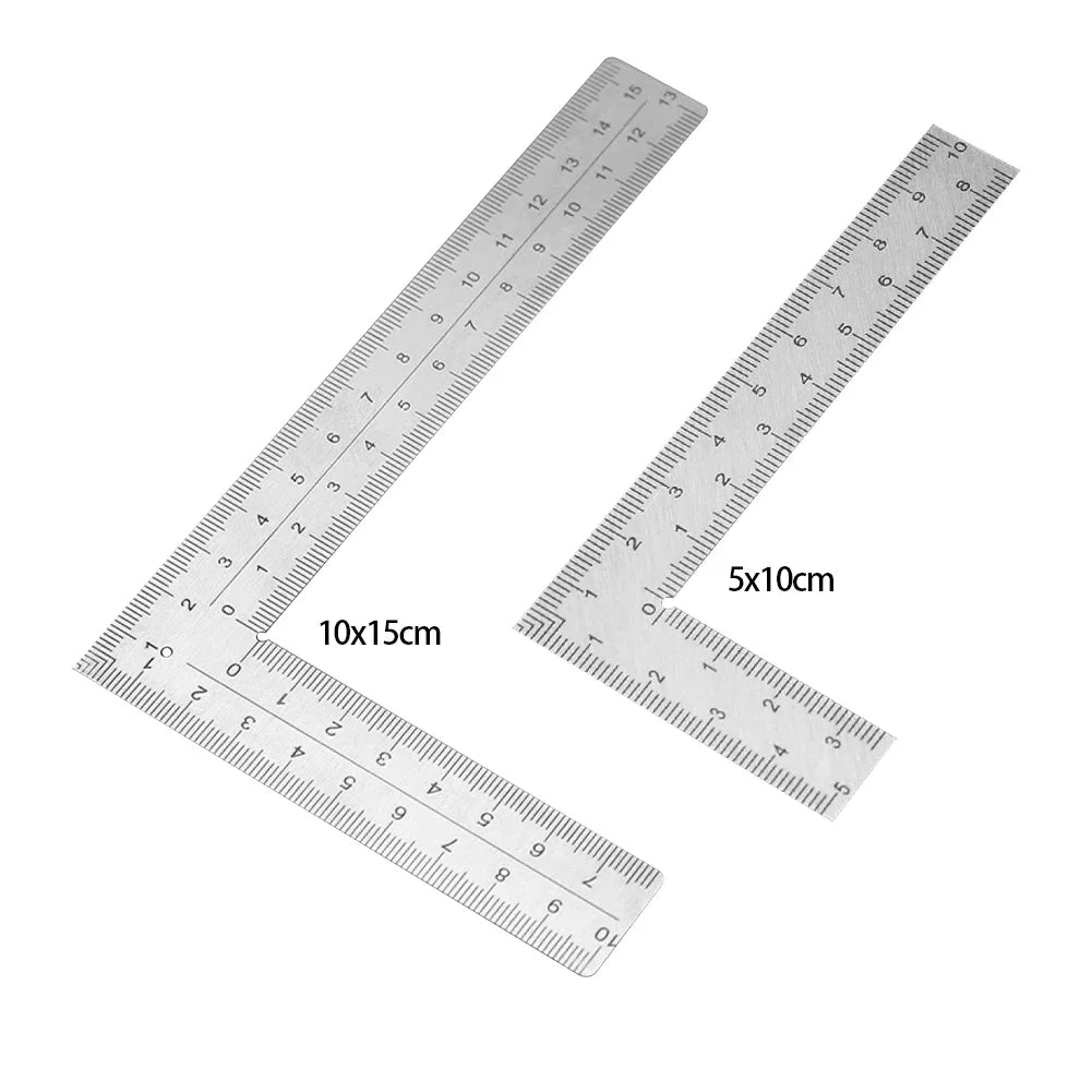 90 Degree Angle Ruler Stainless Steel L Shape Measuring Tool Metal