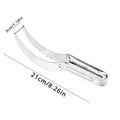 New Watermelon Cutting Stainless Steel Watermelon Fork, Fruit Spoon, Cutting Slice, Digging Ball, Watermelon Utensil Artifact Zpaxo as show