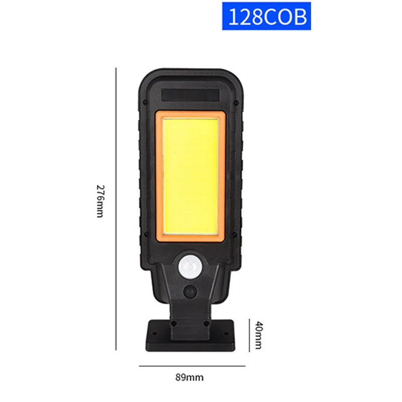 Solar Wall Light 128 COB LED – Motion Sensor & Remote Control
